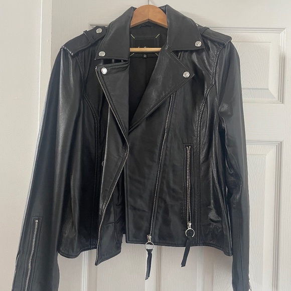 Black leather coat - Sam Edelman - Picture 1 of 3